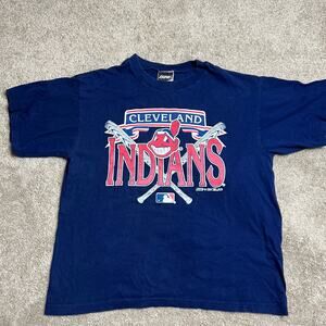 Vintage Bike 1999 single stitch Cleveland Indians youth T shirt size XL MLB